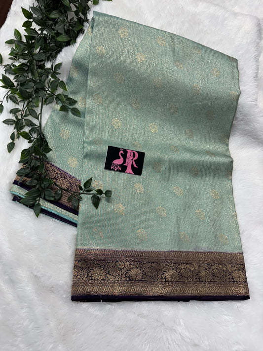 Vintage zari checks-SR1079G