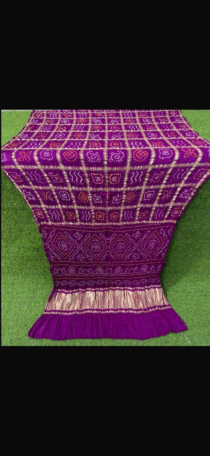 Gharchola checks bandhej saree-SR1308