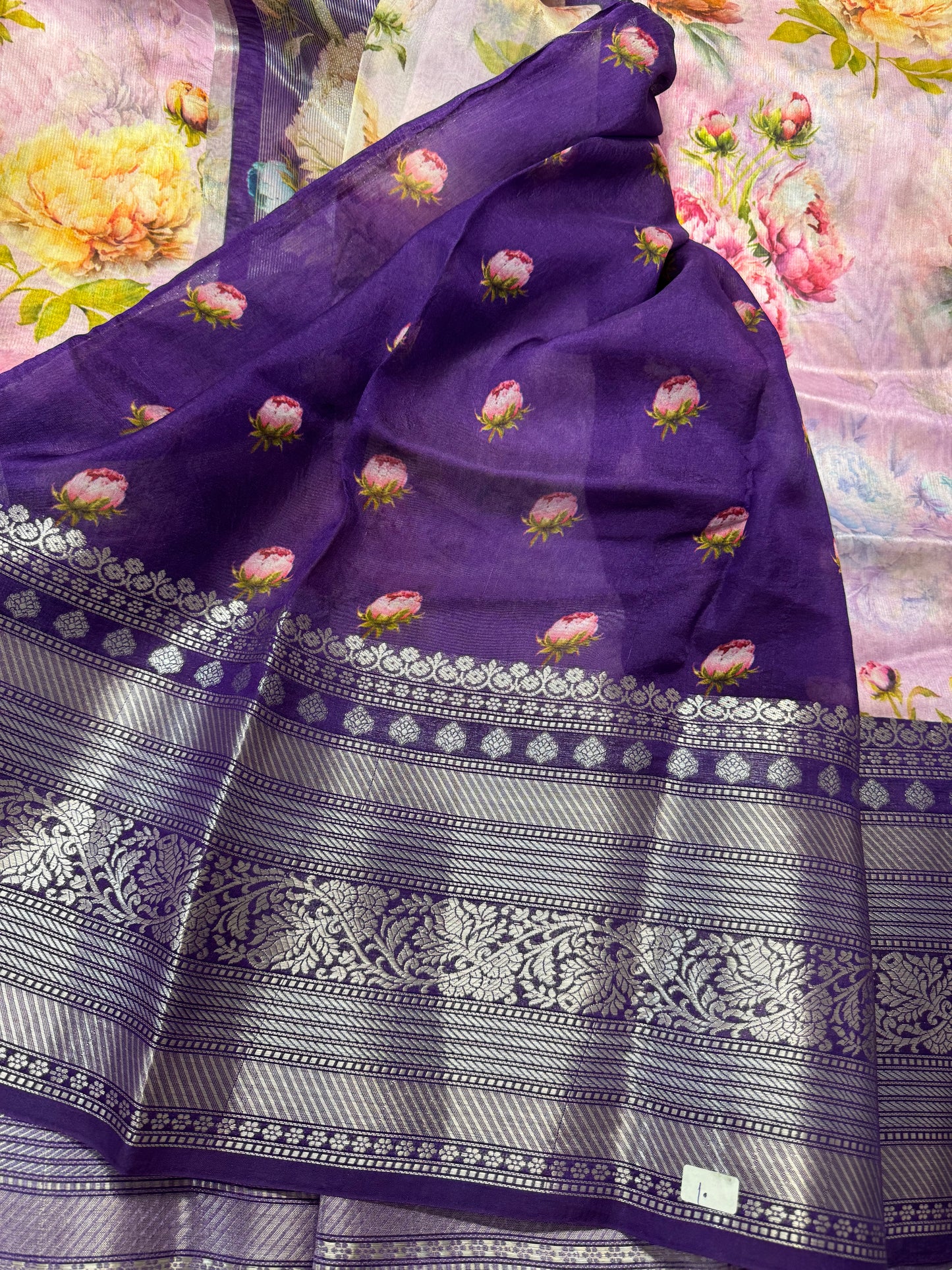 Green mango digital Kanchi saree-SR1116B