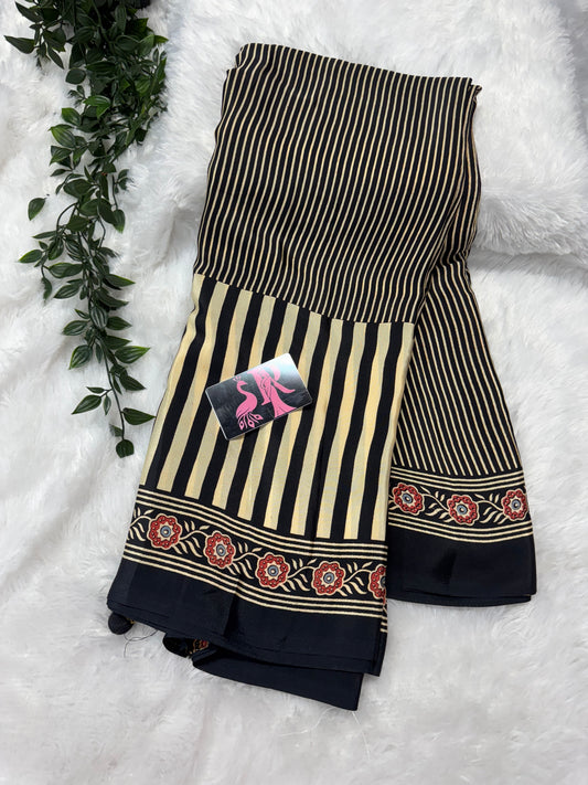 Ajrakh saree-SR1061E