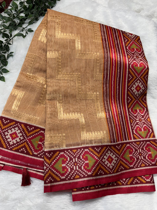 Kora silk Patola saree-SR1172E