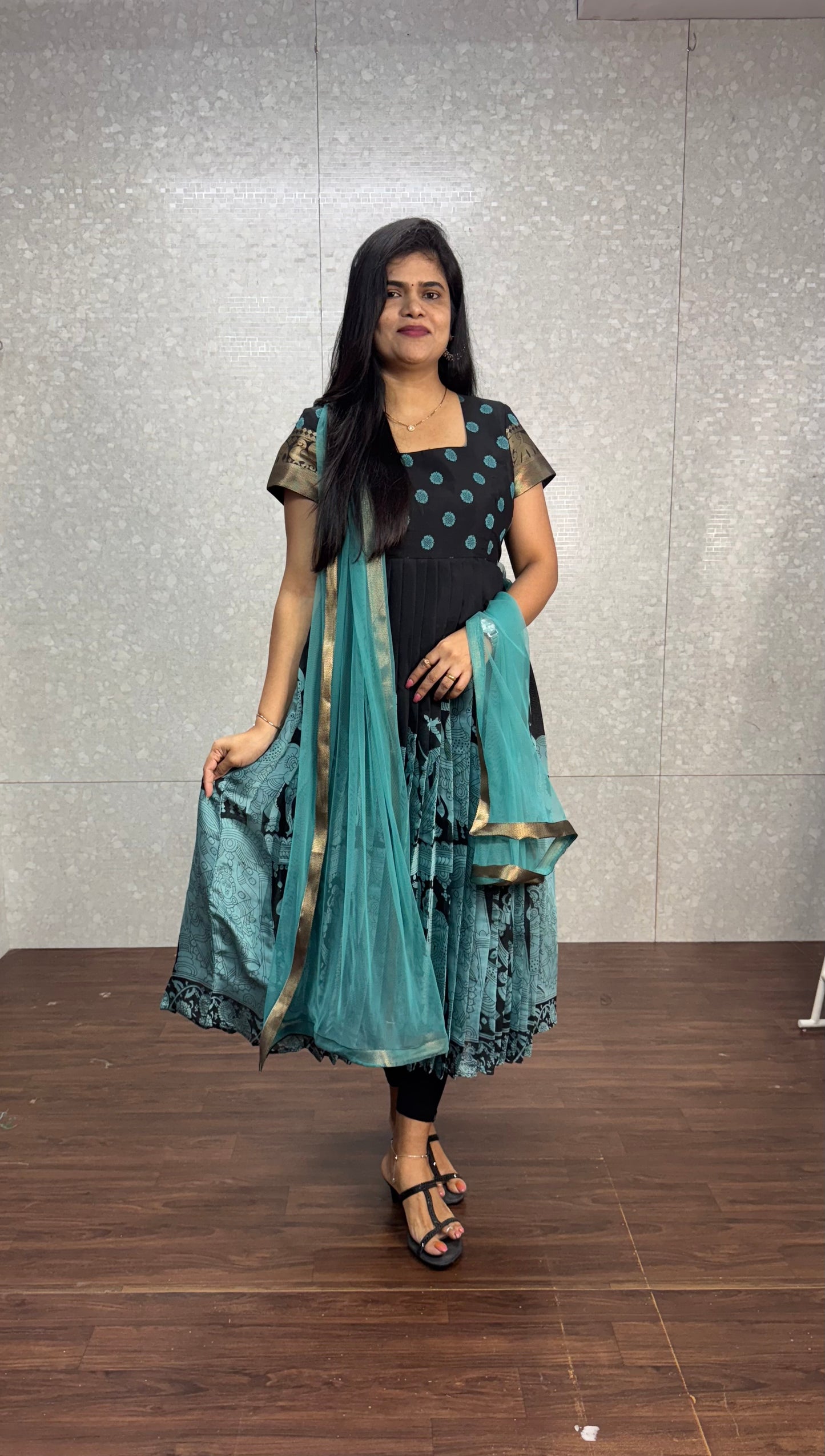 Kalamkari Anarkali-SRA011C