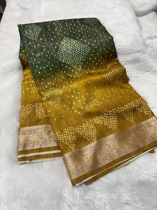 Viscose Tassar Fusion saree-SR1207B