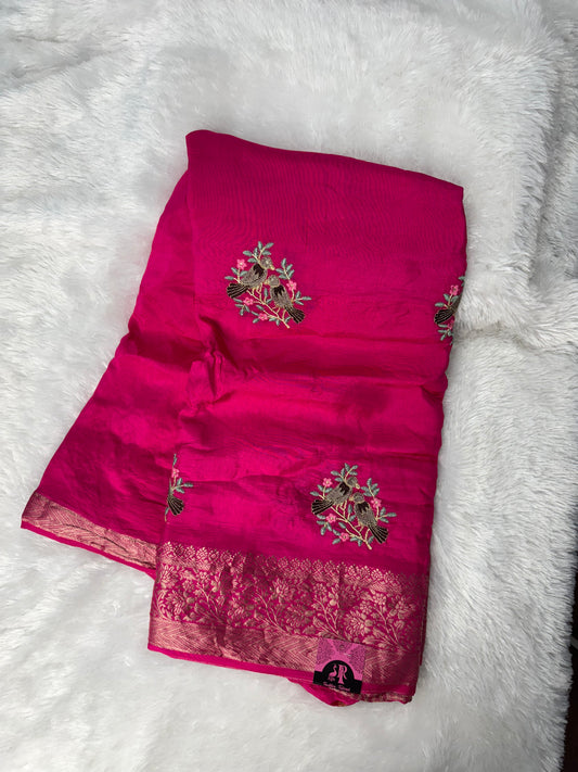 Russian silk saree-SR1129I