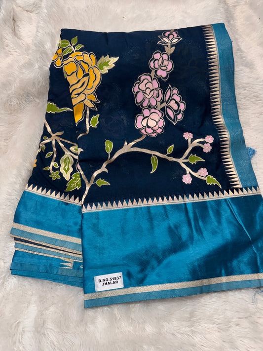 Mushru silk Jamdhani saree-SR1274D