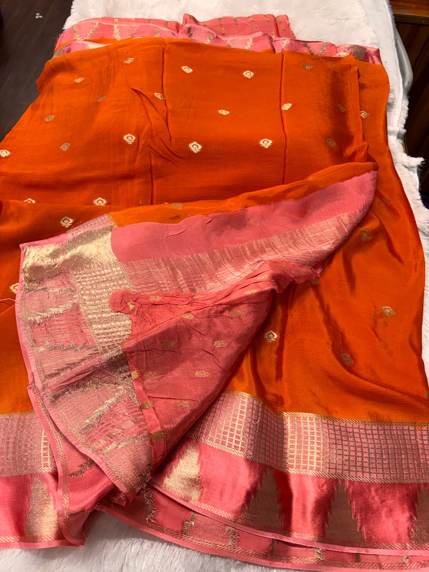 Pure chinnon saree-SR1295F