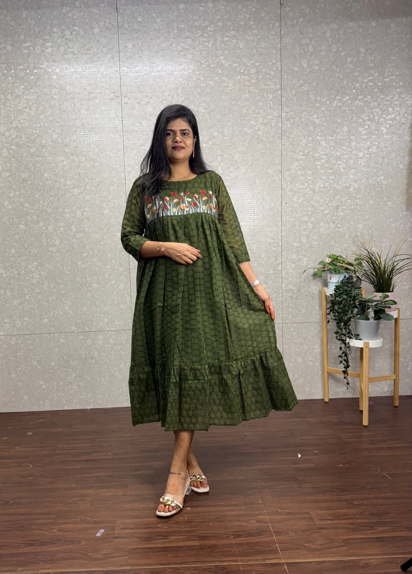 Hakoba embroidery frocks-SRF2005B