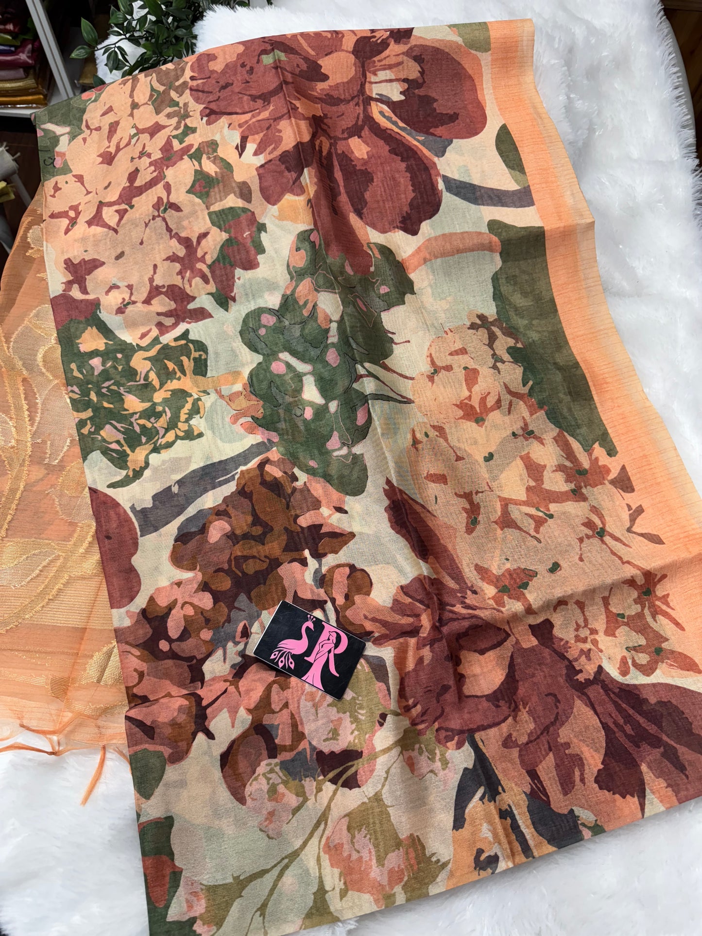 Linen silk jamdhani-SR1086A