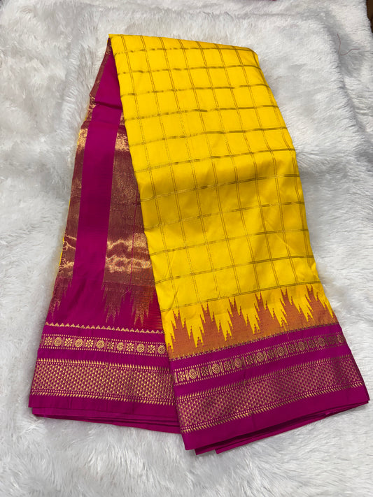 Narayanpet pattu checks saree-SR1248M