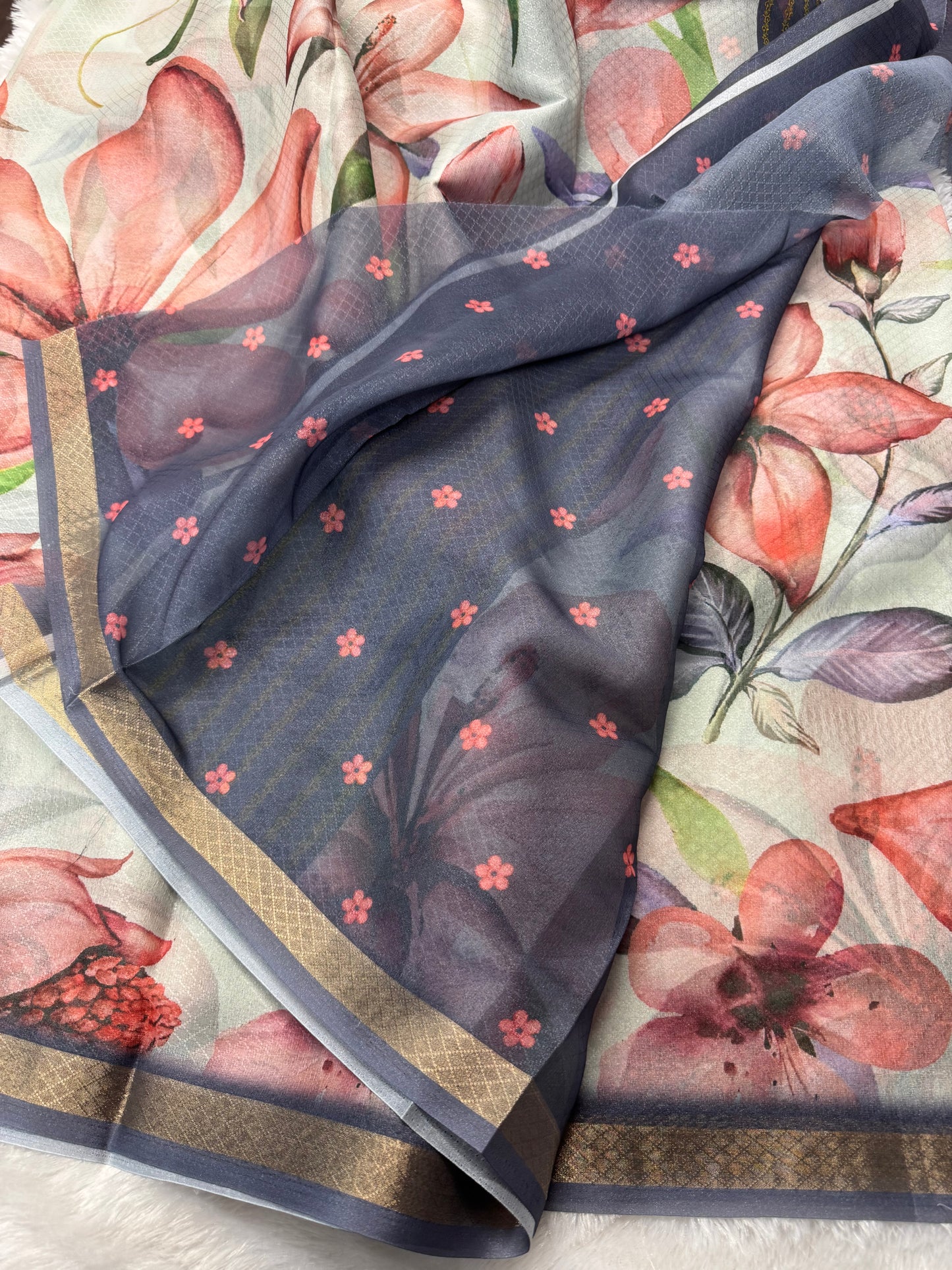 Fancy Georget saree-SR1188D