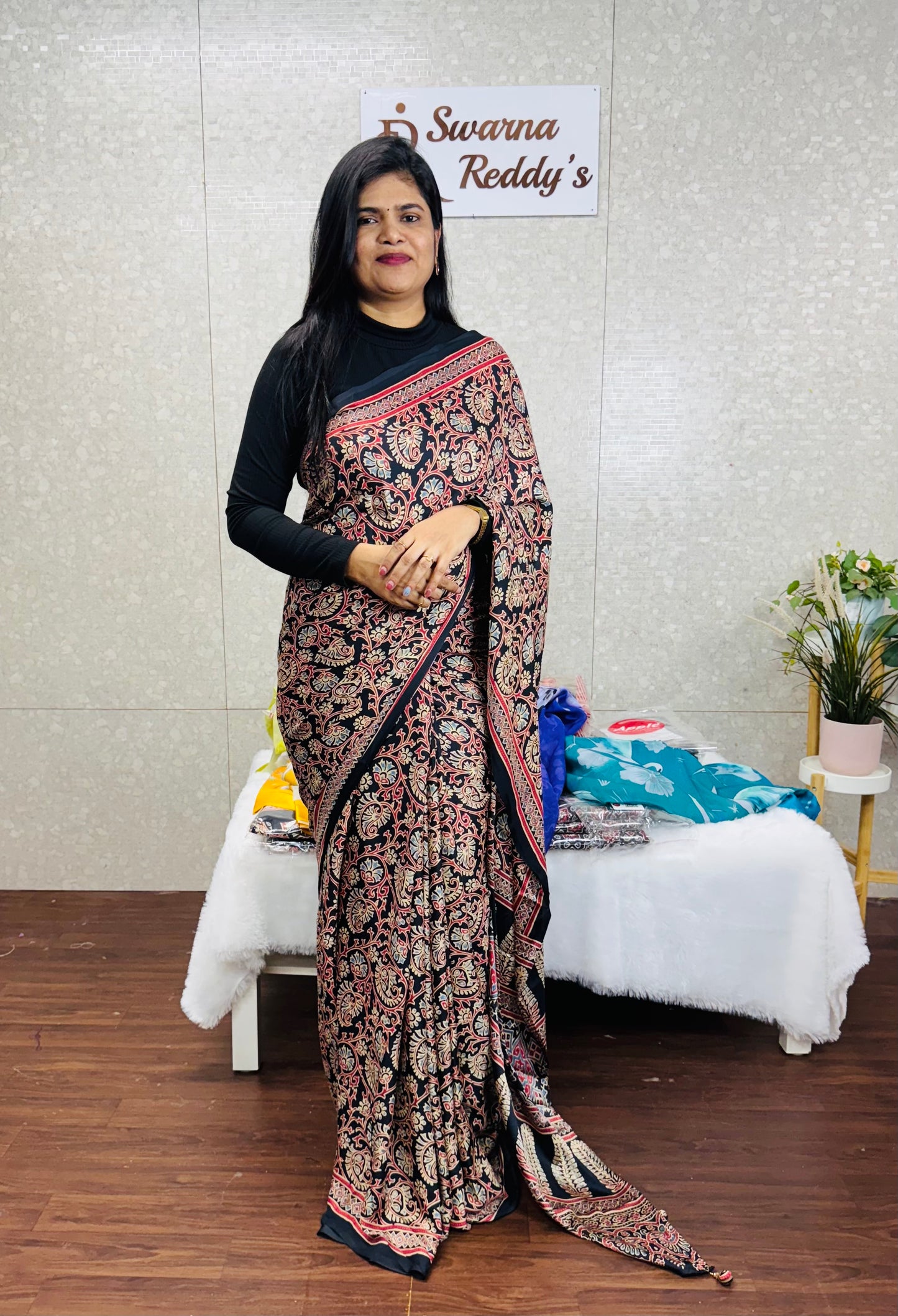 Ajrak Print Saree