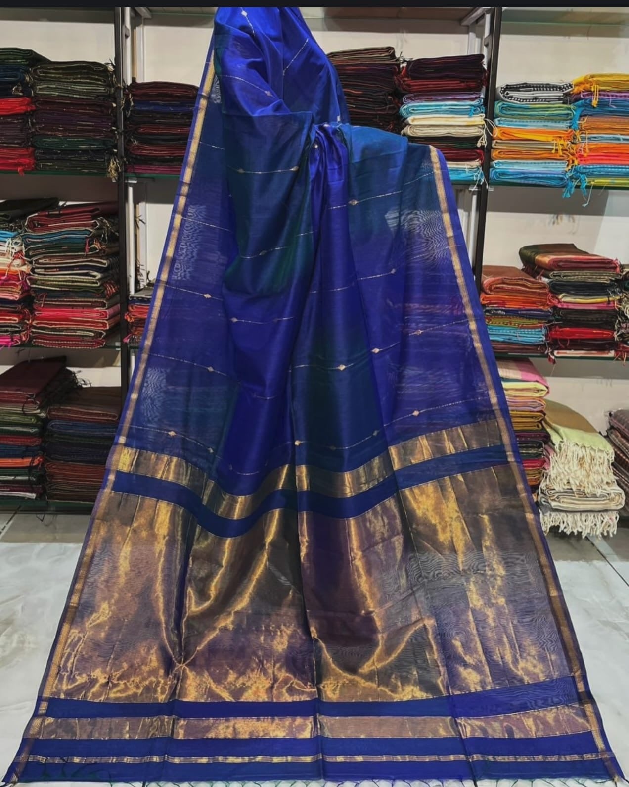 Handloom Maheswari silk sarees-SR1298F