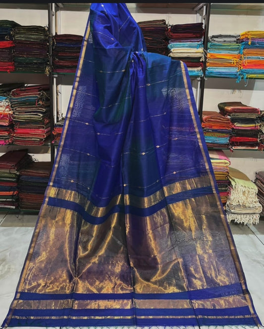 Handloom Maheswari silk sarees-SR1298F