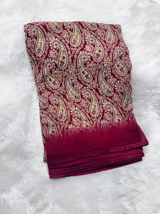 Georget fancy saree-SR1260