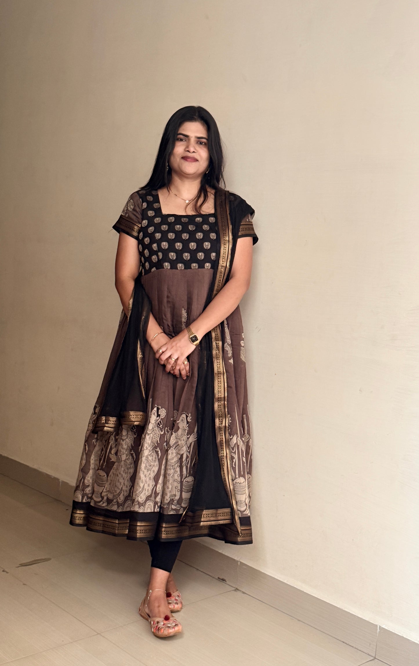 Kalamkari Anarkali -SRA022B