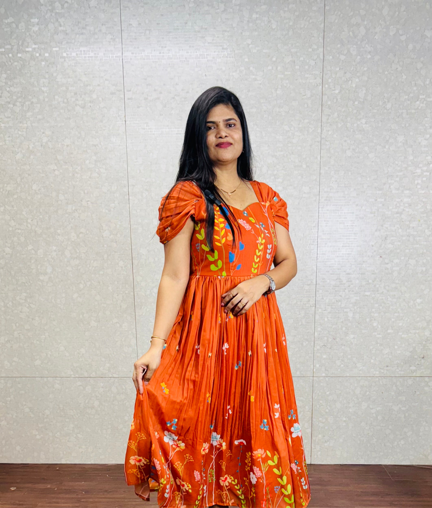 Cotton printed frock