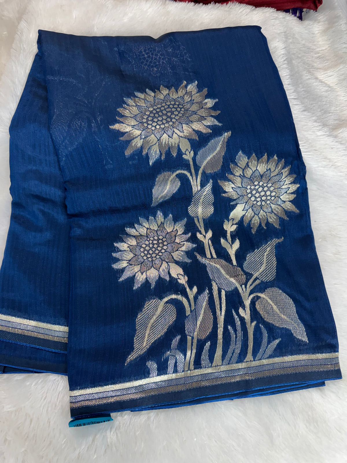Handloom Tassar Georget saree-SR1314