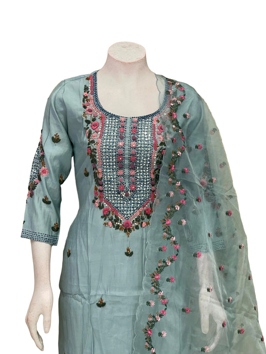 Chanderi silk suits-SRS052D