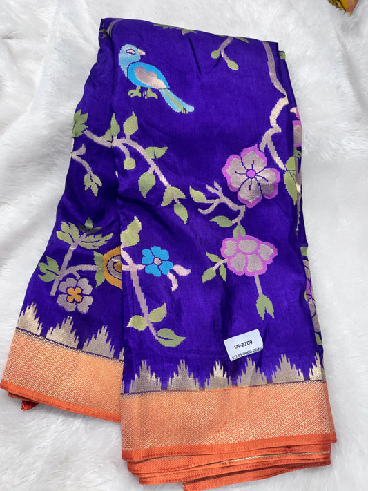 Mango pattu Jamdhani saree-SR1264B