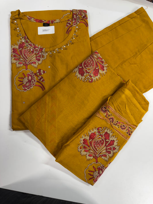 Cotton embroidery suit-SRS040B