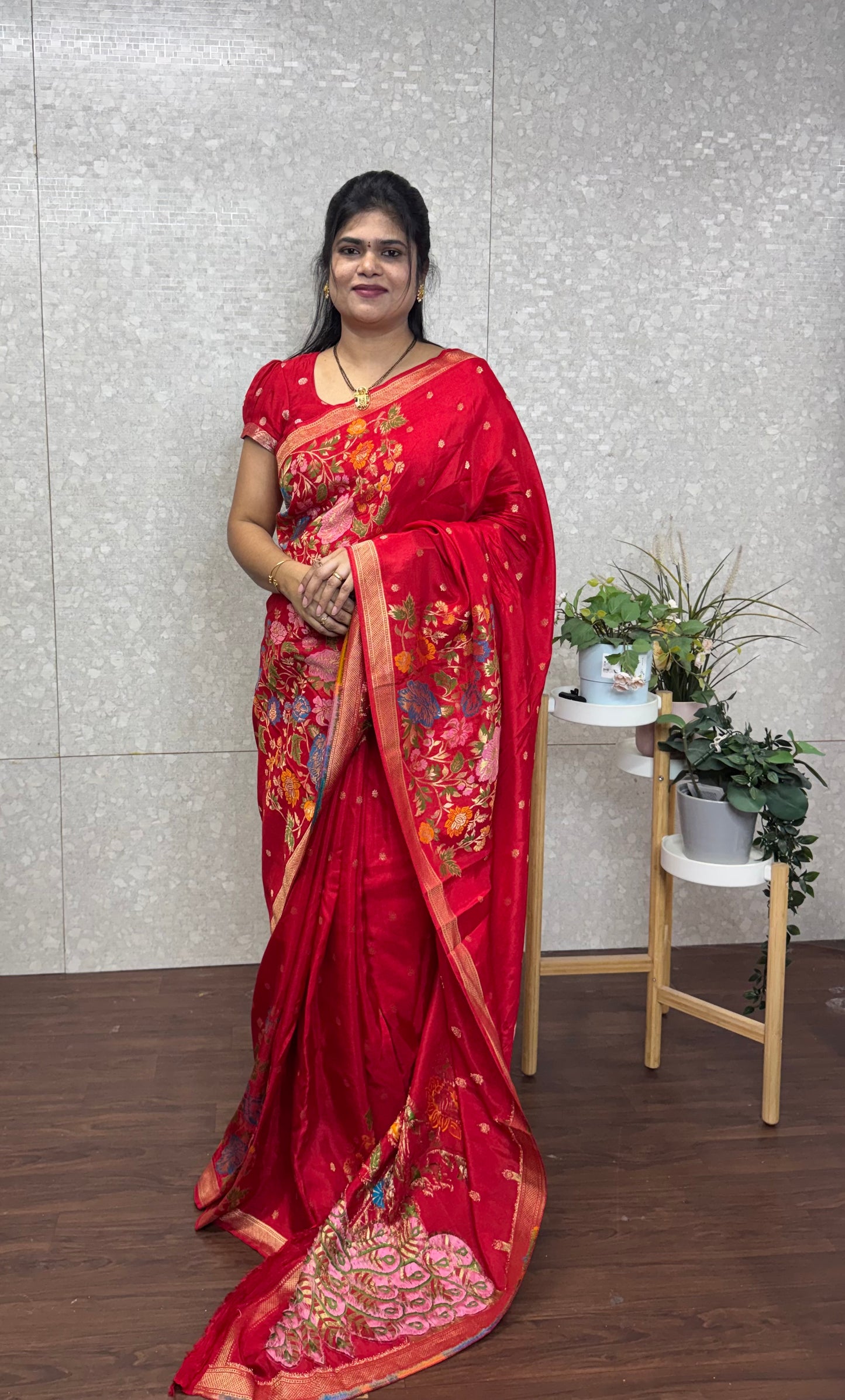 Munga crepe meenakari -SR1194A
