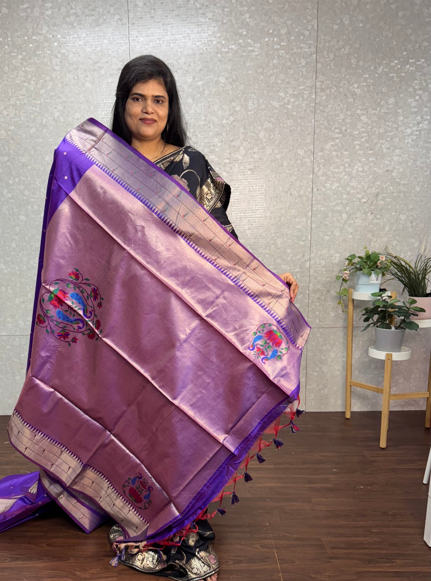 Tassar muniya Paithani-SR1096A