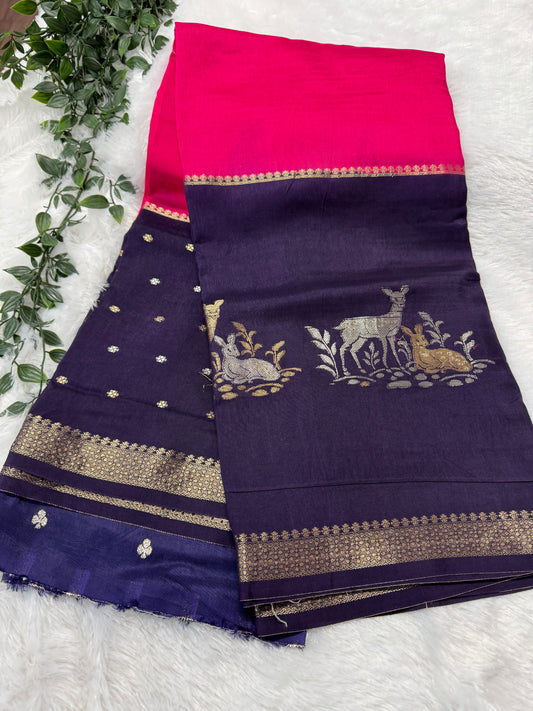 Mysore dola crepe silk saree-SR1159D
