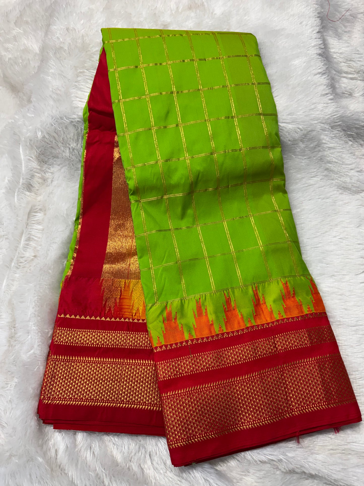 Narayanpet pattu checks saree-SR1248J
