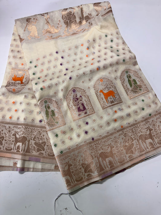 Bandhini weaving saree-SR1285D