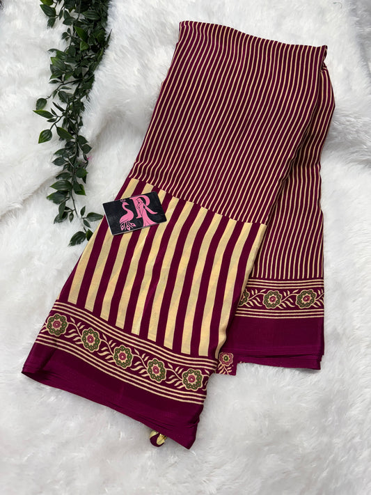 Ajrakh saree-SR1061C