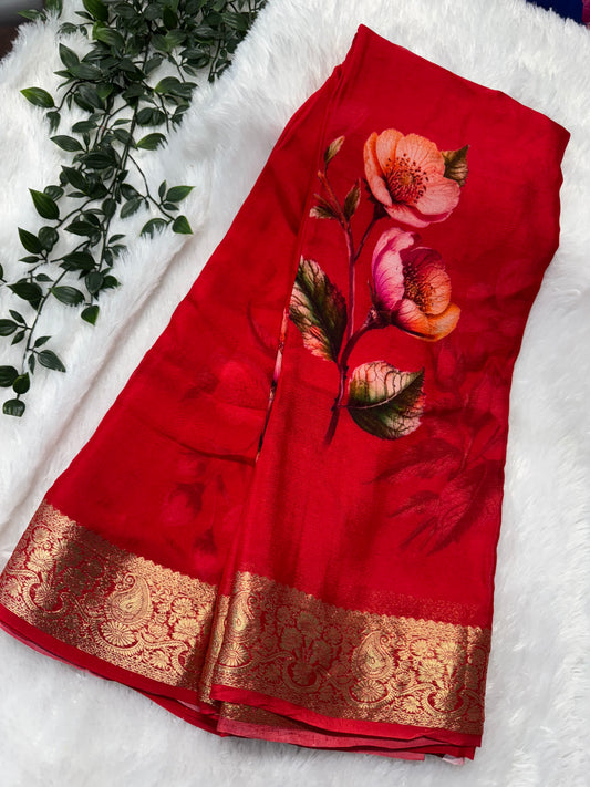 Pure Chinnon chiffon digital print-SR1149A