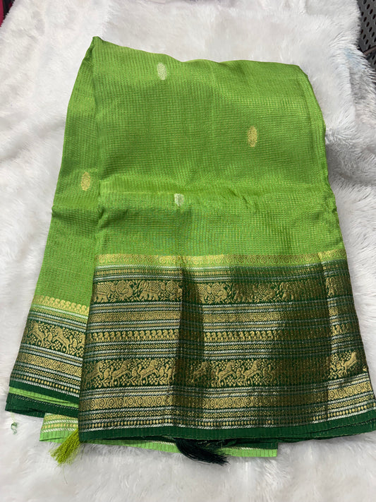 Vintage checks saree-SR1306G