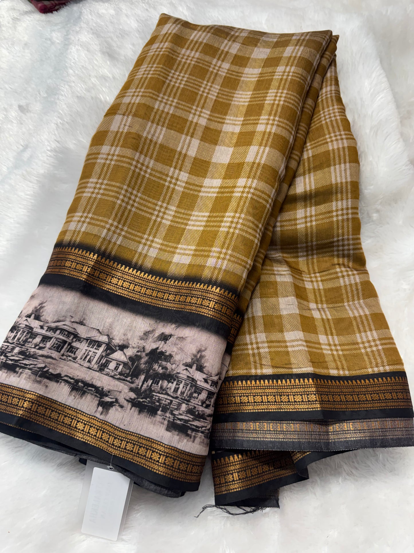 Maheswari silk checks saree-SR1214D