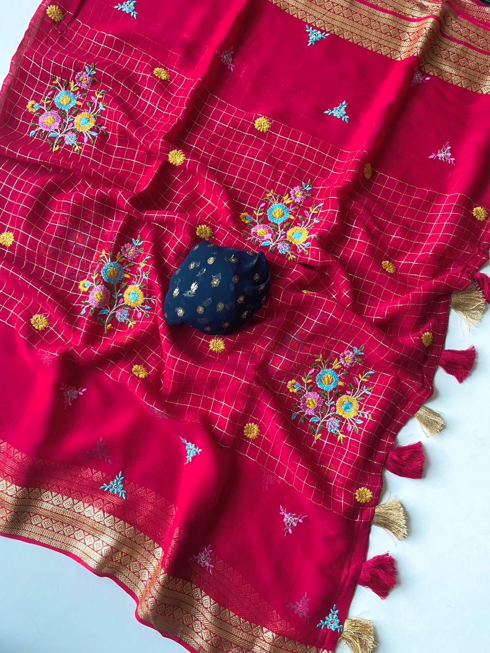 Pure Georget saree-SR1156D