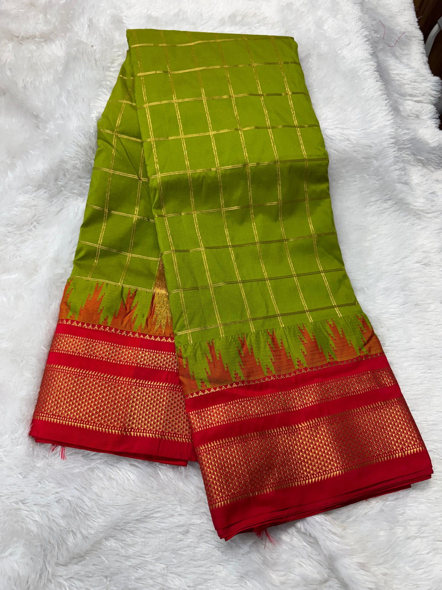 Narayanpet pattu checks saree-SR1248B