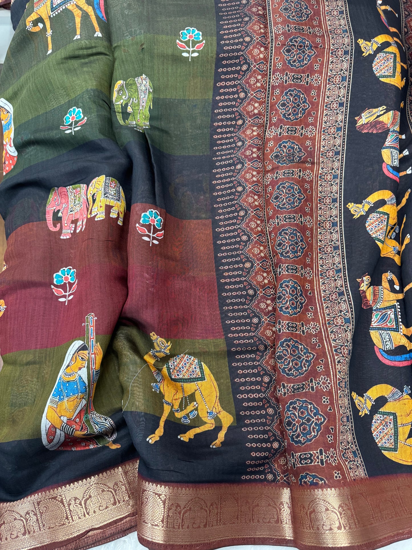 Viscose mushru silk saree-SR1109H
