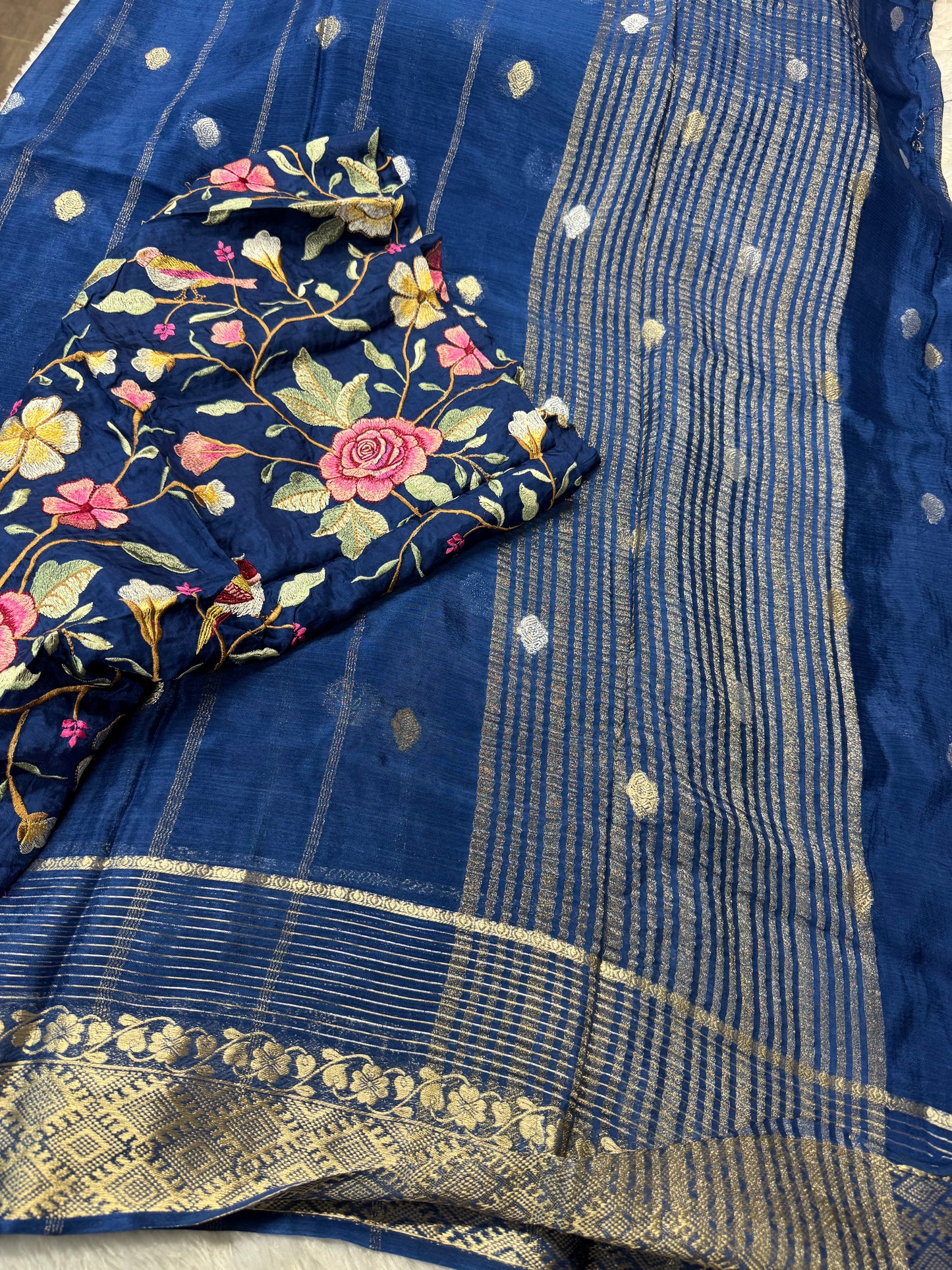 Pure chinnon silk sarees-SR1179A