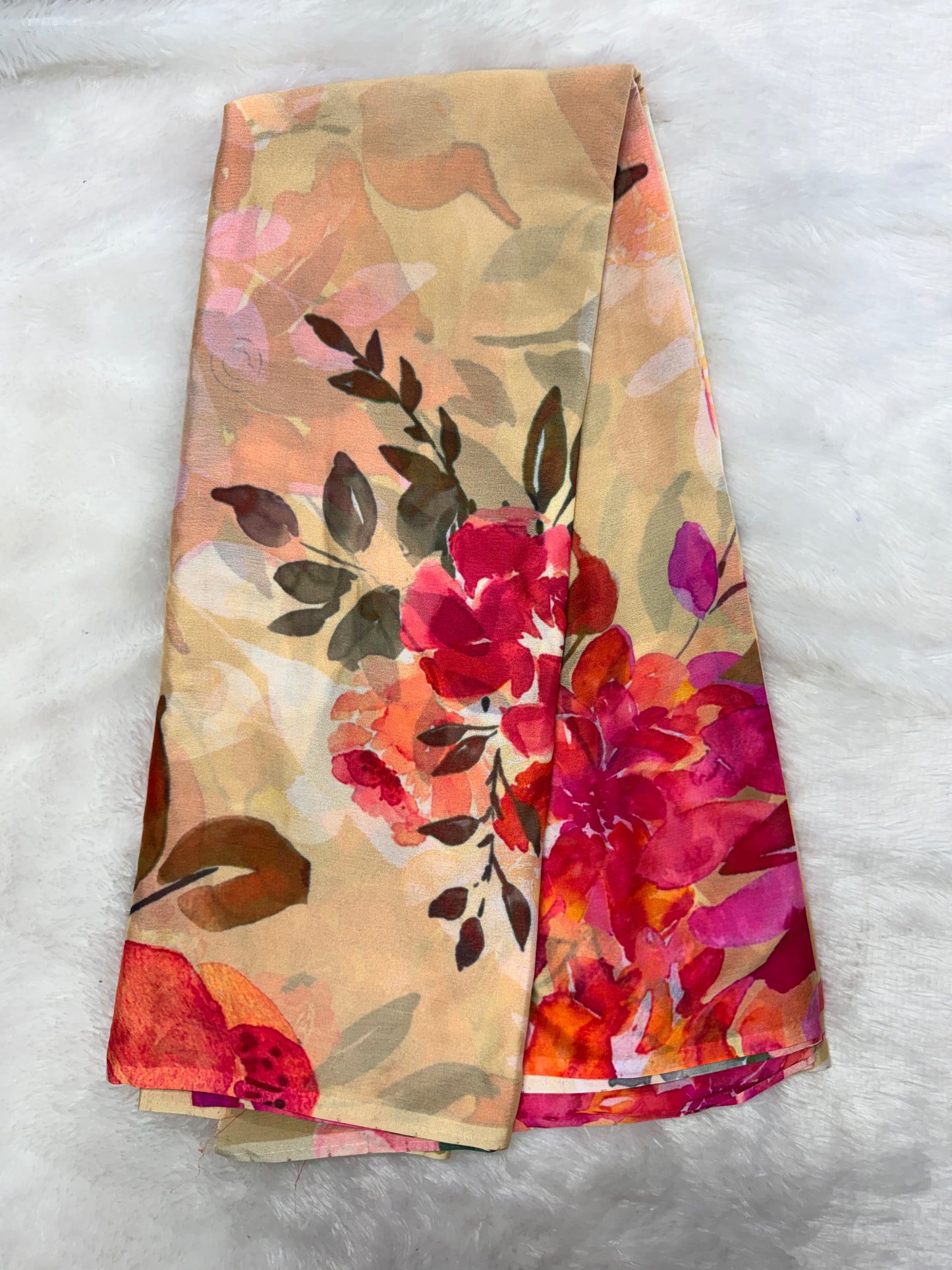 Soft chinnon digital print saree-SR1225H