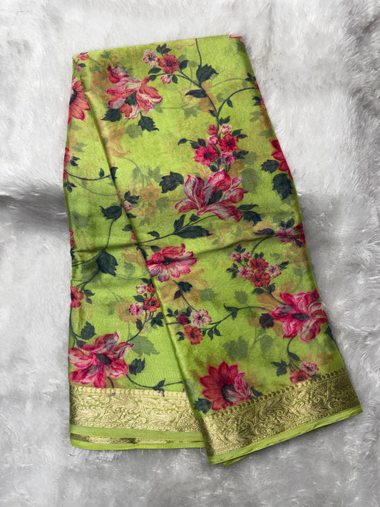 Chinnon floral print saree-SR1236O