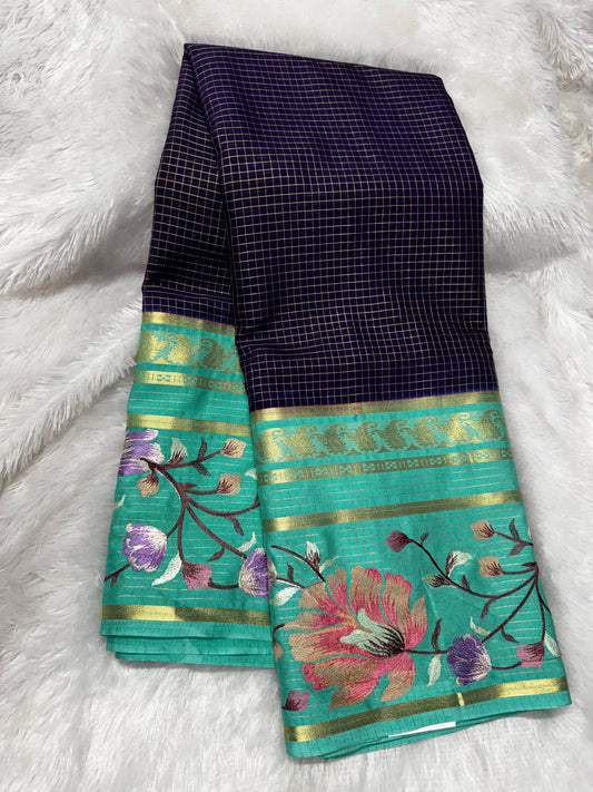 Mysore crepe saree-SR1301I