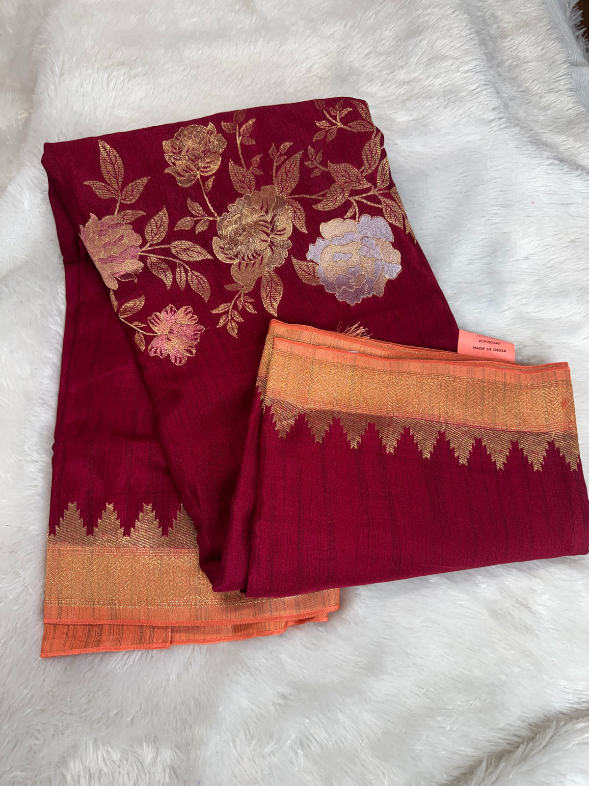 Handloom Matka silk weaving saree-SR1312