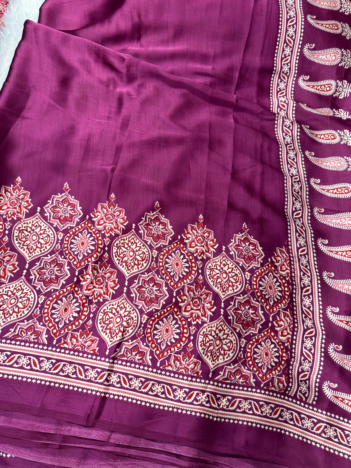 Ajrakh saree-SR1070C