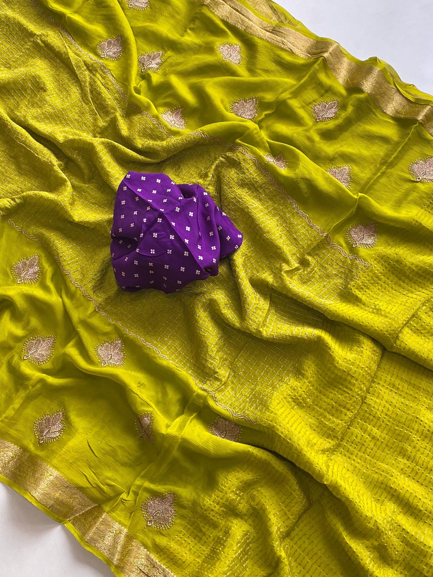 Pure Chinnon chiffon saree-SR1055E
