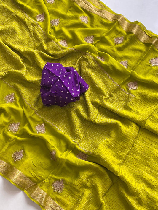 Pure Chinnon chiffon saree-SR1055E