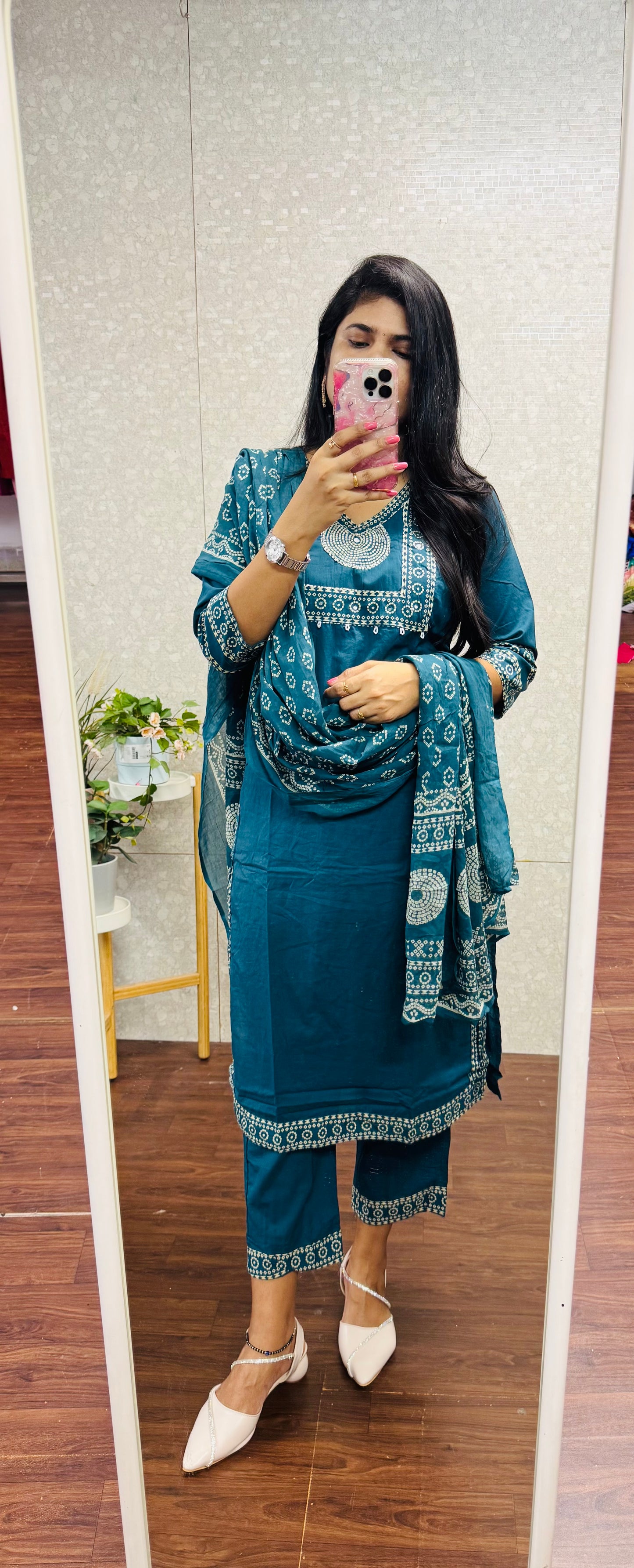 Cotton printed suit-SRS008B