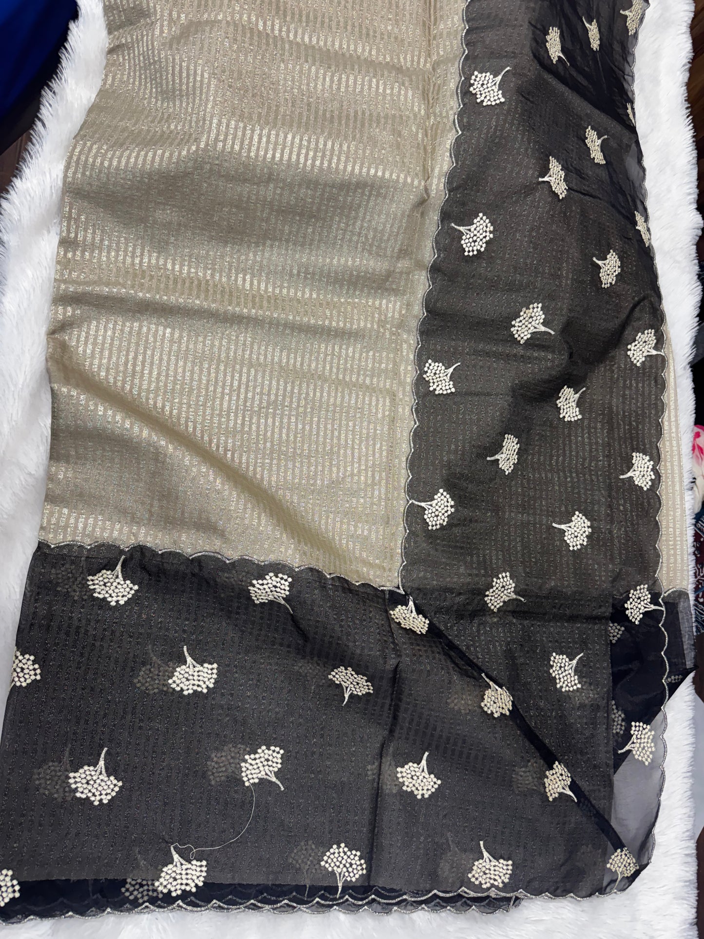 Fancy organza saree-SR1237A