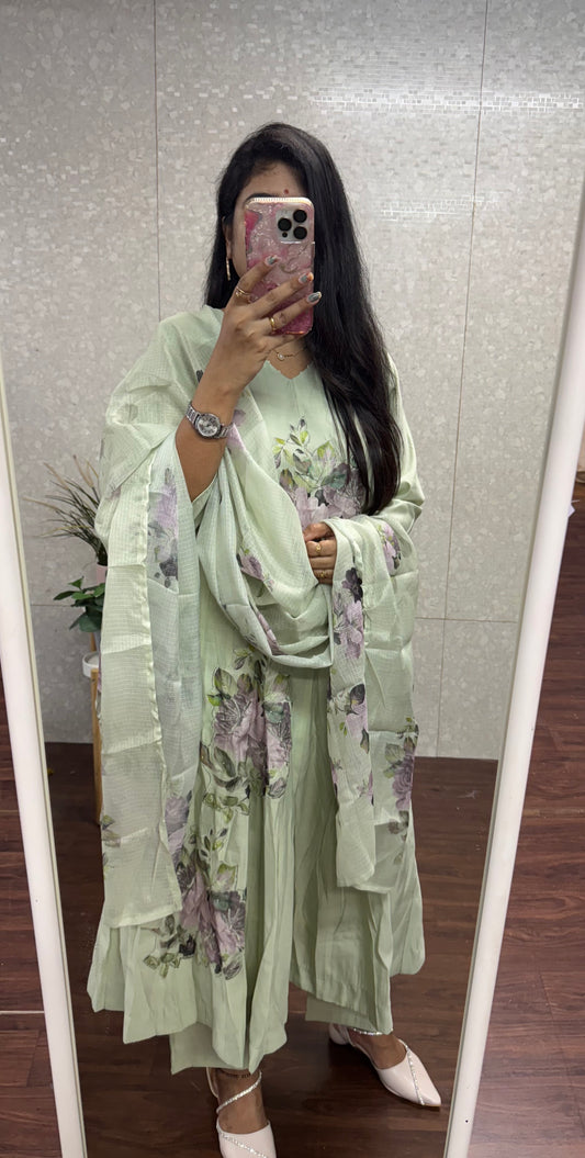 Appliqué work Anarkali set-SRS004A