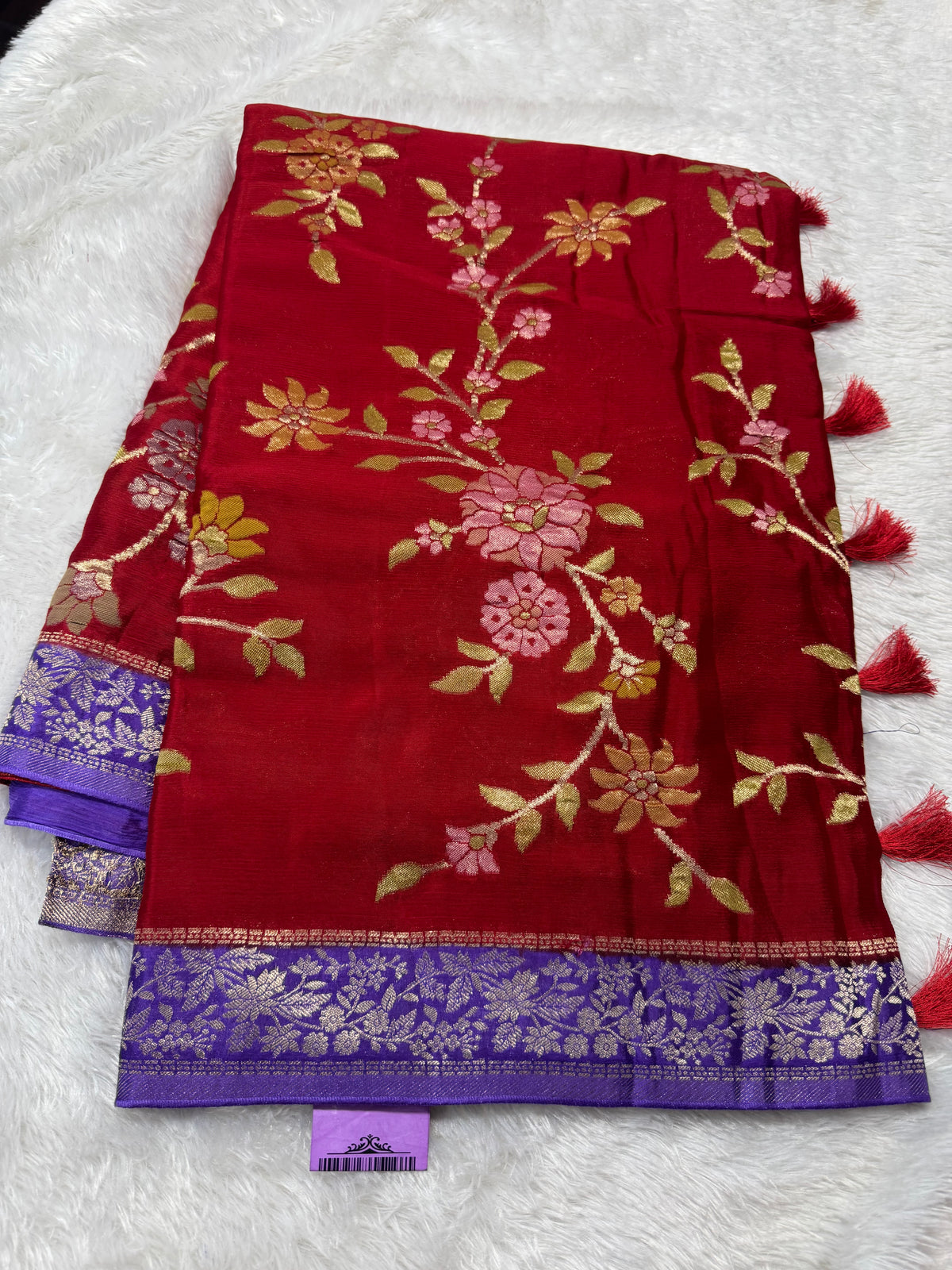 Banarasi khaddi chiffon saree-SR1315