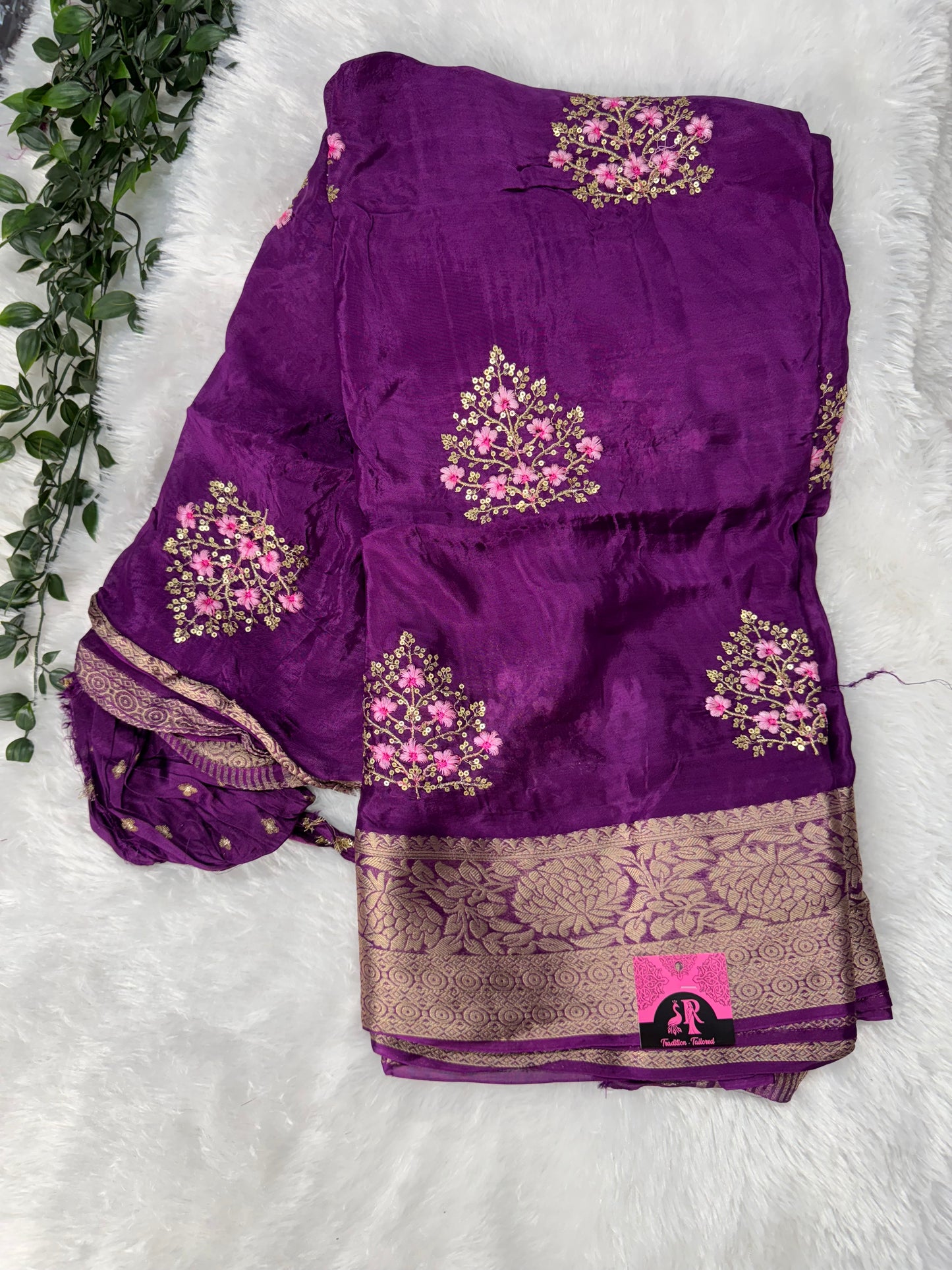 Russian silk saree-SR1097G