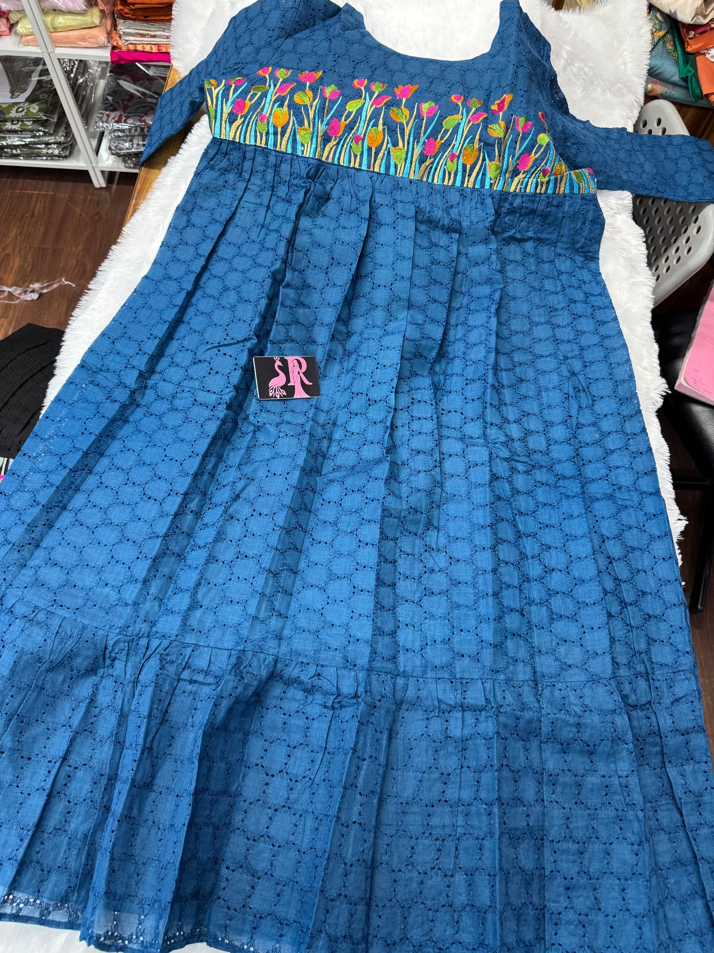 Hakoba Embroidery Frocks-SRF2005D